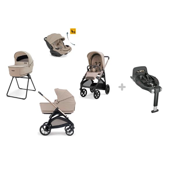 Ing-trio aptica darwin rec evo vicuna beige telaio palladio + ing- base auto darwin 360° i-size - 