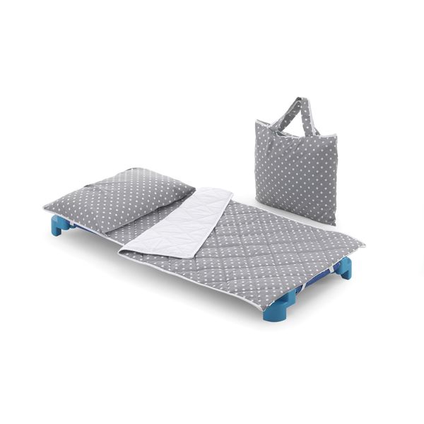 Set asilo trapuntato per brandina pois grey - italbaby - Italbaby