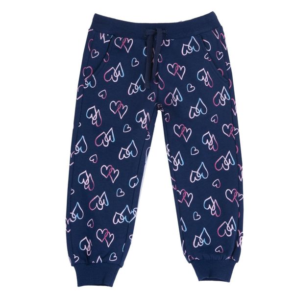 Pantaloni fleece blu fantasia cuori - chicco - Chicco