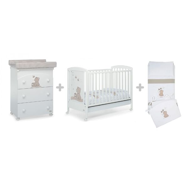 Bundle foppapedretti cameretta golosone - lettino + bagnetto + piumone - 