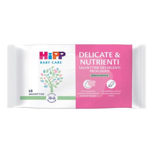 Salviettine 2 in 1 delicate & nutrienti 48 pezzi - hipp - Hipp Baby