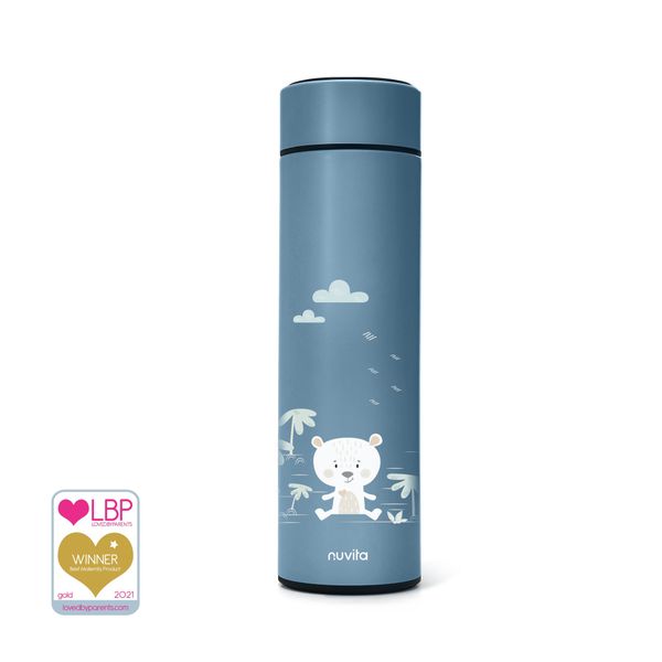 Borraccia termica da 500ml con termometro led - 4455 / powder blue - nuvita - Nuvita