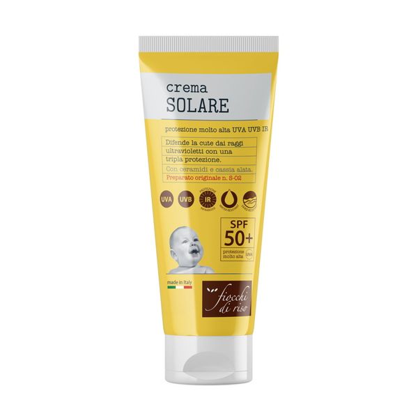Crema solare spf50+ 100ml - fiocchi di riso - Fiocchi di Riso