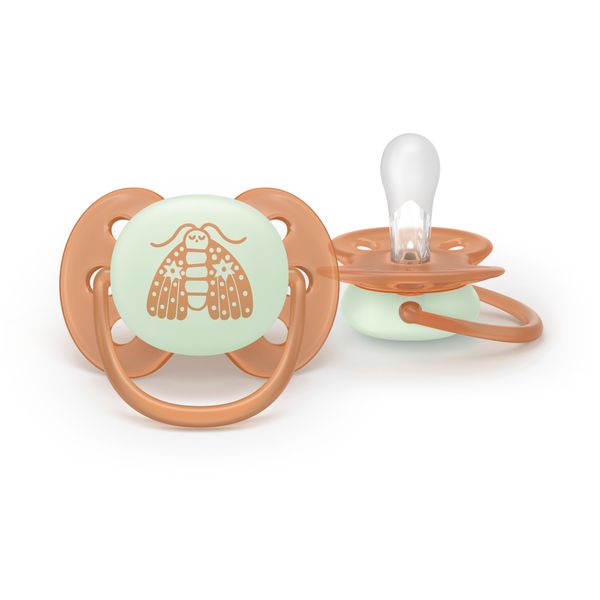 Succhietto ultra soft notte 0-6m cappuccio fluorescente no bpa per pelli sensibili - philips avent - Avent