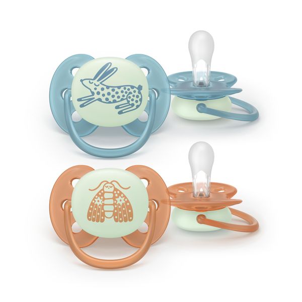 Succhietto ultra soft notte 0-6m cappuccio fluorescente no bpa per pelli sensibili - philips avent - Avent