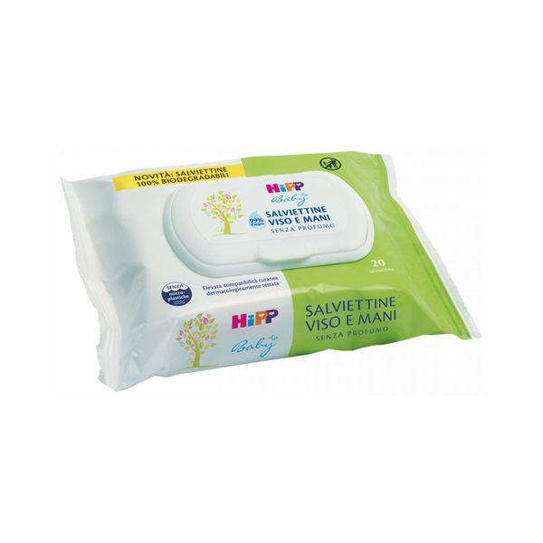 Salviettine viso e mani 20 pezzi - hipp - Hipp