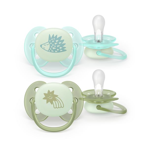 Succhietto ultra soft notte 0-6m cappuccio fluorescente no bpa per pelli sensibili - philips avent - Avent