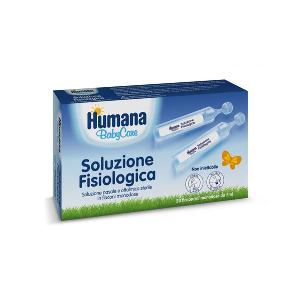 Babycare soluzione fisiologica monodose (20 flaconcini da 5ml) - humana - Humana Baby