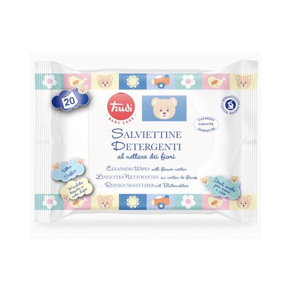 Salviettine detergenti al nettare dei fiori 20 pz - trudi baby care - Trudi