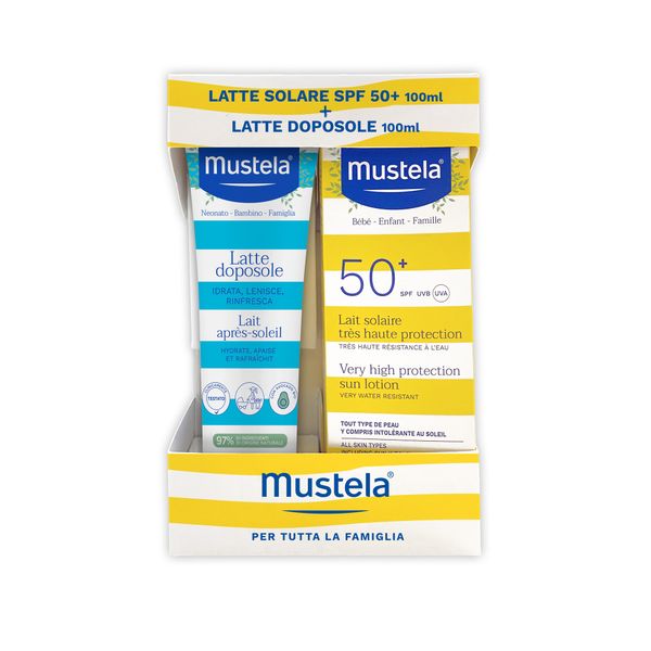 Cofanetto latte solare 100ml + latte doposole 100ml - mustela - Mustela