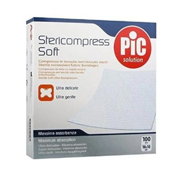 Pic stericompress soft garza sterile in tnt per ferite 10x10cm 100pz - pic - Pic