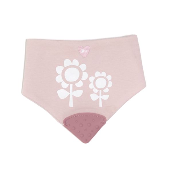 Bavaglino massaggiagengive flower pink - that's love - THAT'S LOVE