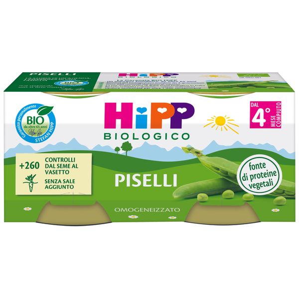 Omogeneizzato bio piselli 2x80g - Hipp