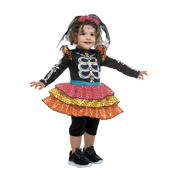 Costume baby catrina - 2 - 3 anni -  carnaval queen - CAQ