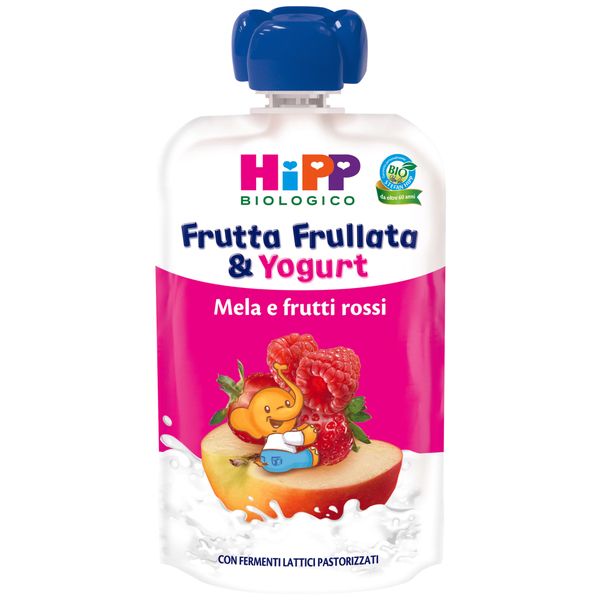 Frutta frullata mela, frutti rossi e yogurt 90g - hipp - Hipp