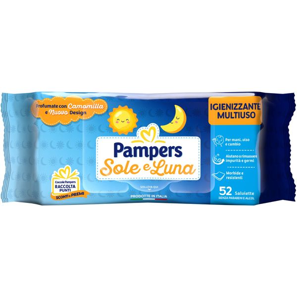 Pampers sole e luna wipes x52 - Huggies