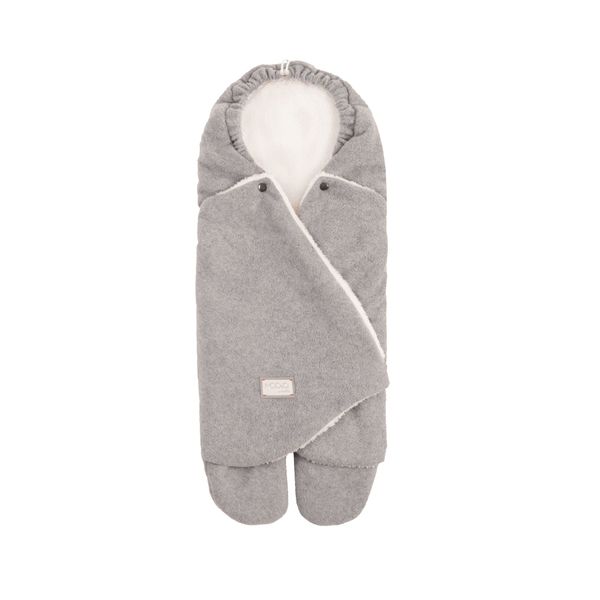 Copertina neonato con gambe e cappuccio cuddle / grigio chiaro e bianco - 9100 - nuvita - Nuvita
