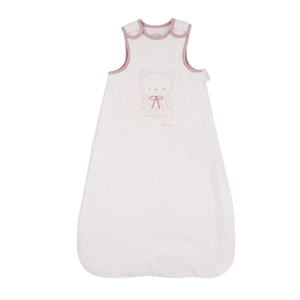 Chicco - sacco nanna per neonati con simpatico orsetto bianco con dettagli rosa - Chicco