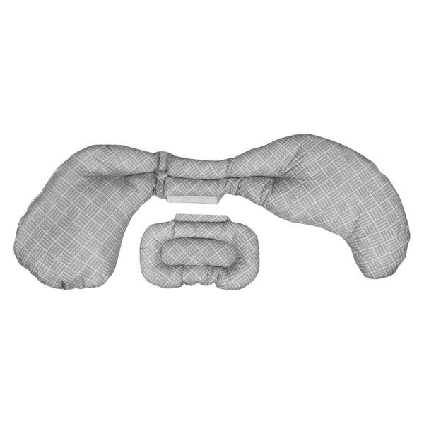Cuscino gravidanza modulabile custom fit total body pillow criss cross grey - boppy - Boppy