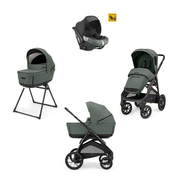 Aptica xt system quattro - taiga green con telaio nero e seggiolino auto darwin infant - 2025 - inglesina - Inglesina