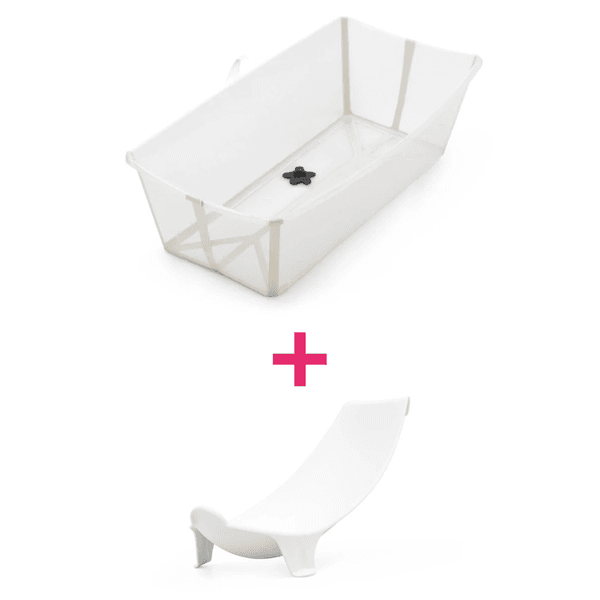 Stokke - flexi bath xlarge sandy beige + flexi bath support - 