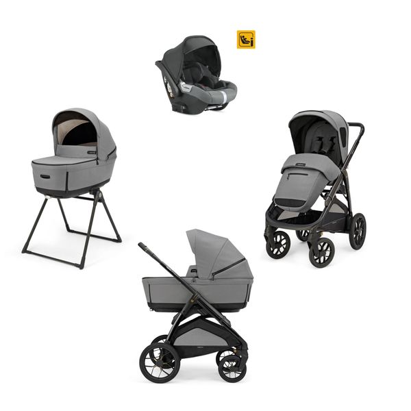 Aptica xt system quattro - canyon grey con telaio nero e seggiolino auto darwin infant - 2025 - inglesina - Inglesina