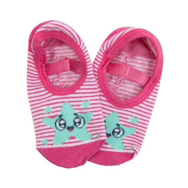 Calze antiscivolo ballerine bimba rosa stellina - Mawi