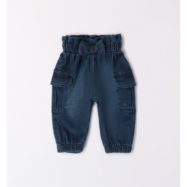 Pantalone fake denim con tasconi - Mignolo