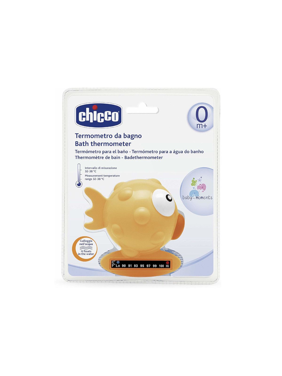 Termometro da bagno pesce palla arancio - Chicco