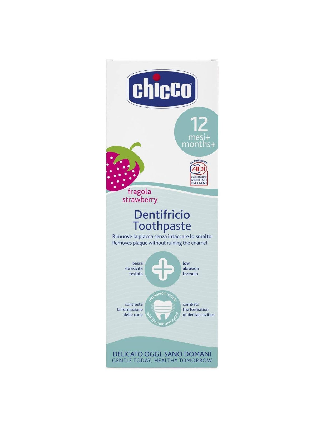 Dentifricio fragola 12m+ con fluoro 50 ml - Chicco