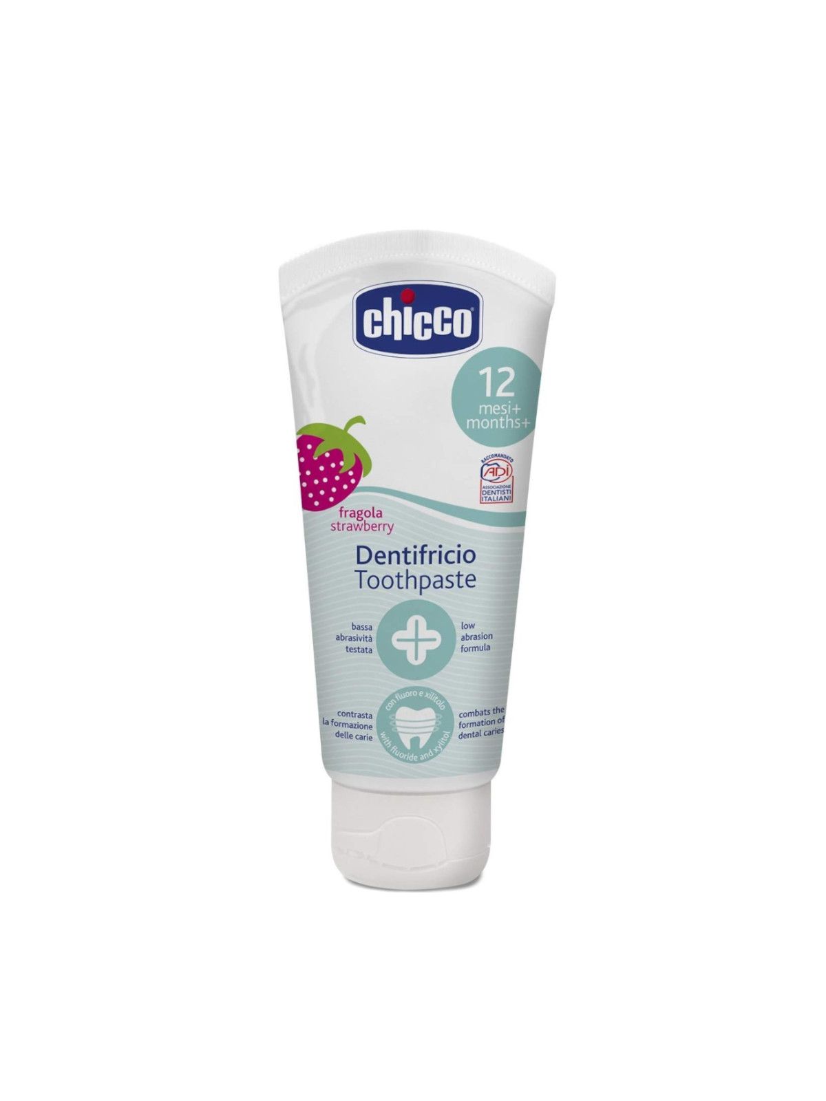Dentifricio fragola 12m+ con fluoro 50 ml - Chicco