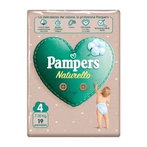 Pampers naturello 0% profumo, taglia 4 (7-18 kg) - 19 pz - Catalogo Pampers