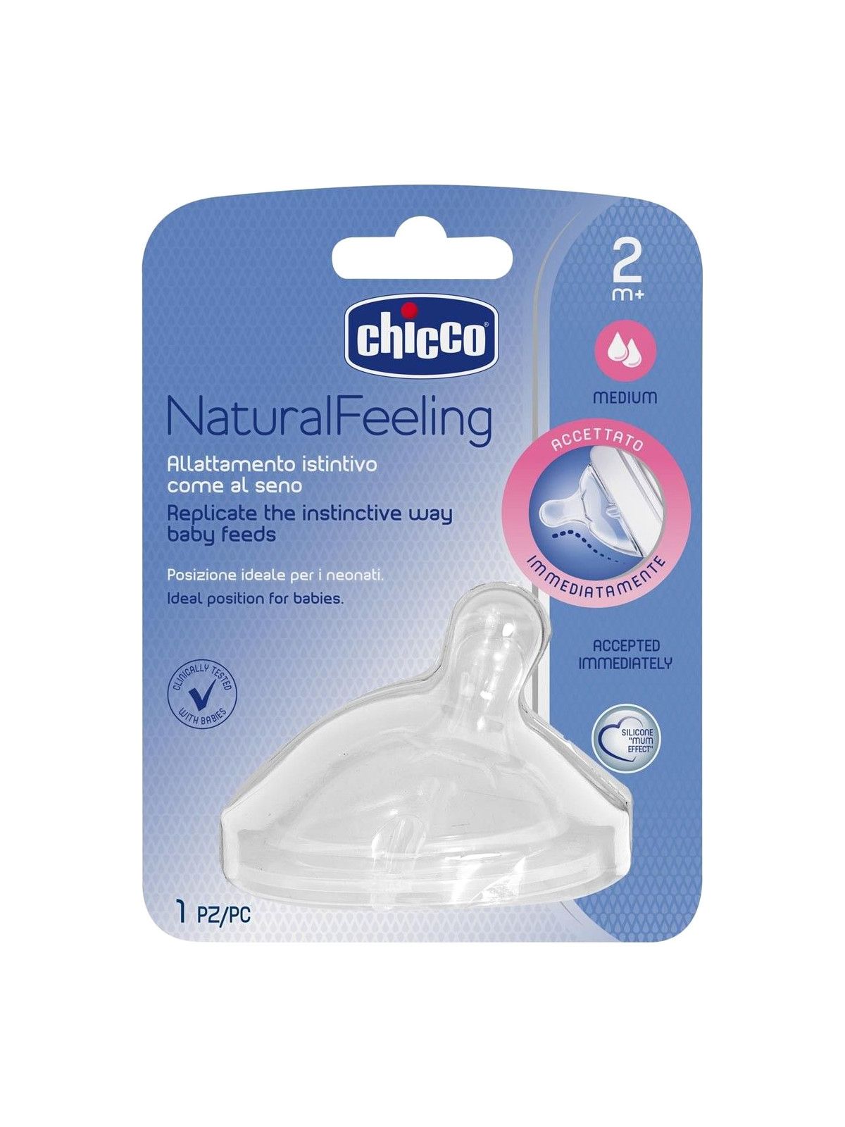 Chicco tettarella naturalfeeling 2m+ (flusso medio) - Chicco