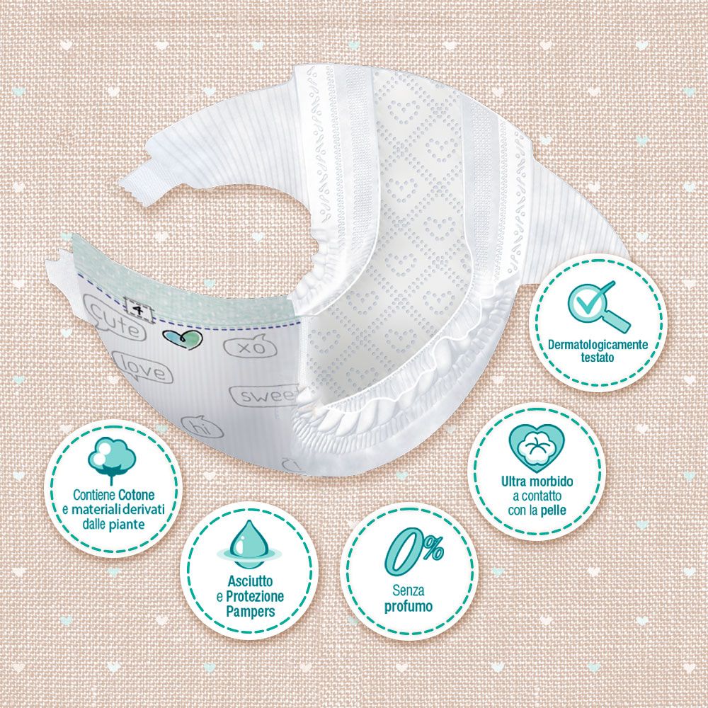 Pampers naturello  0% profumo, taglia 3 (4-9 kg) - 22 pz - Catalogo Pampers