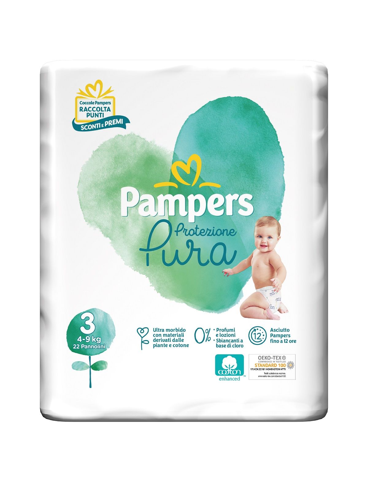 Pampers naturello  0% profumo, taglia 3 (4-9 kg) - 22 pz - Catalogo Pampers