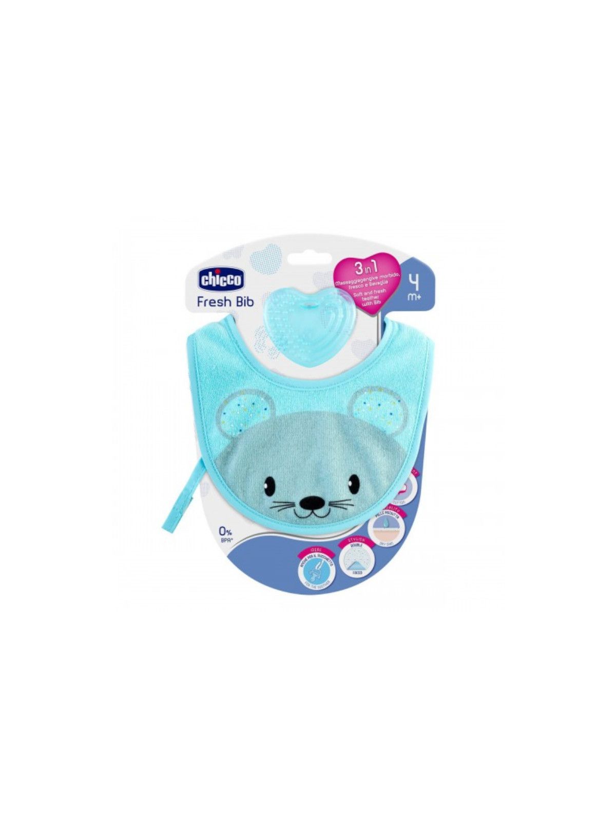 Bavaglino fresh bib azzurro - Chicco