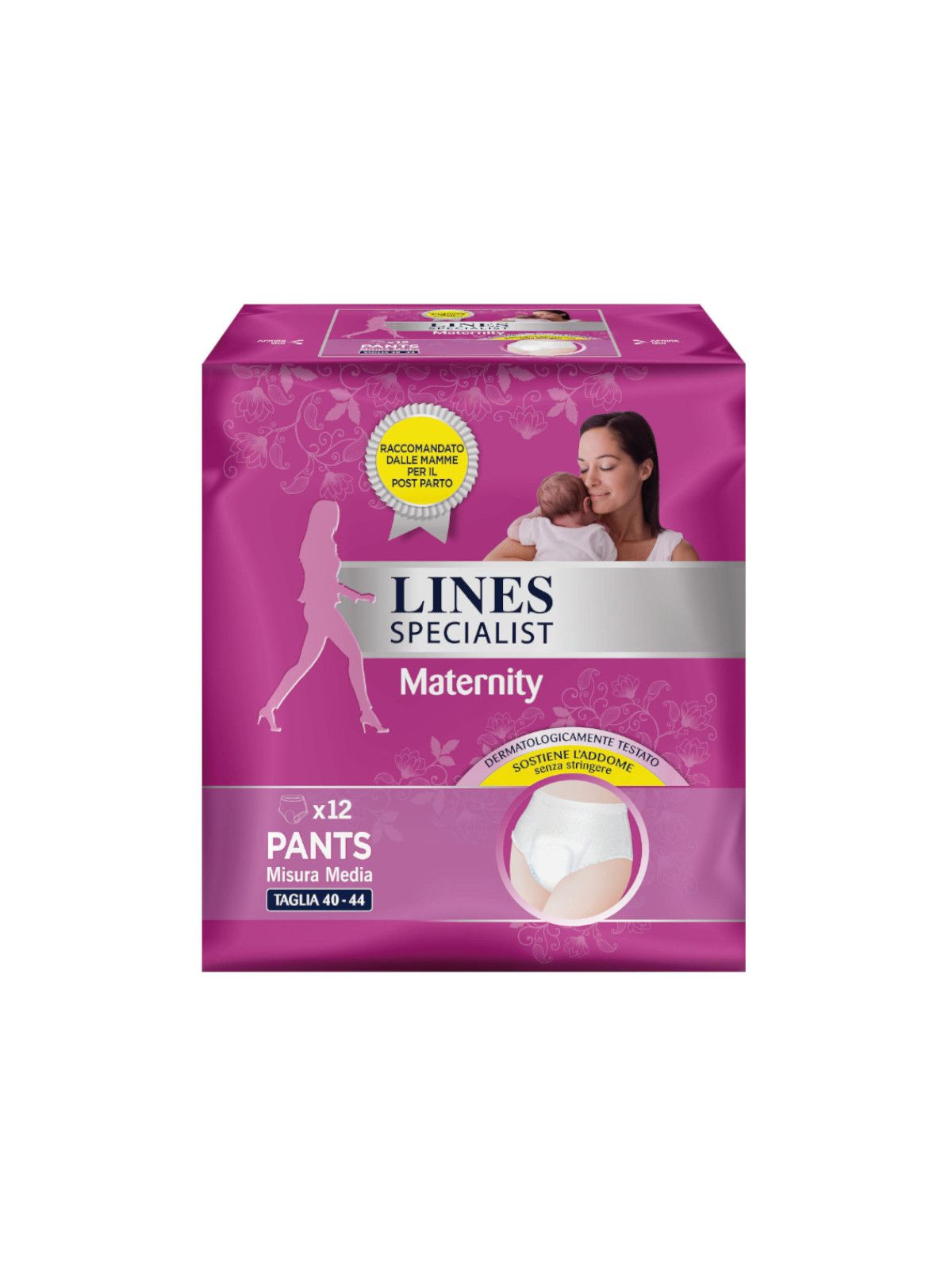 Lines specialist maternity mutandine assorbenti post parto misura media - 12 pz - Lines