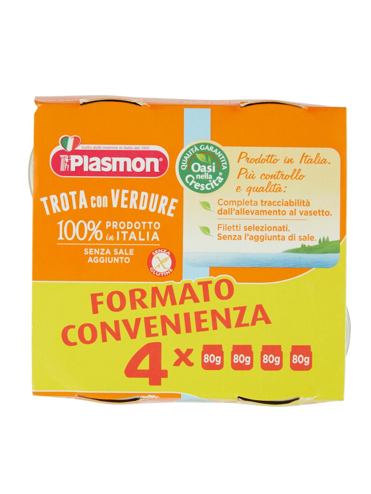 Plasmon - omogeneizzato trota - 4x80g - Plasmon