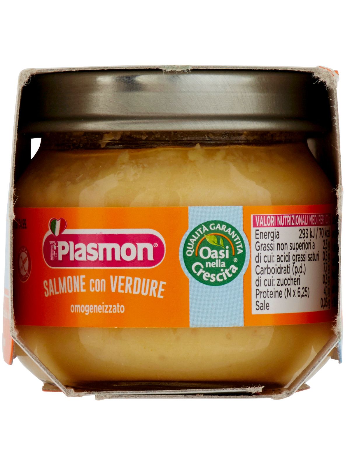 Plasmon - omogeneizzato salmone - verdure - 2x80g - Plasmon