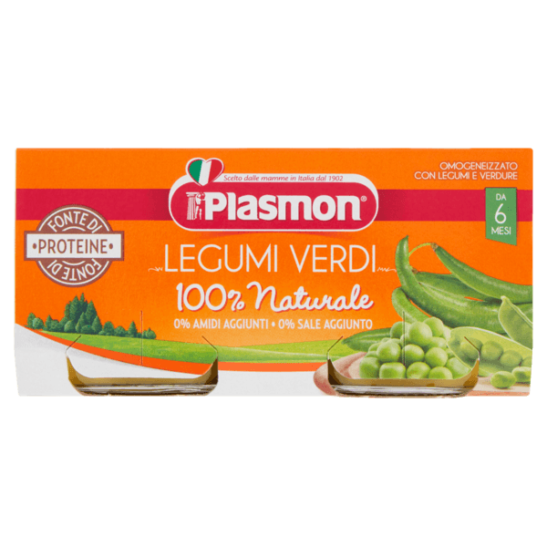 Plasmon - omogeneizzato  legumi verdi - 2x80g - Plasmon