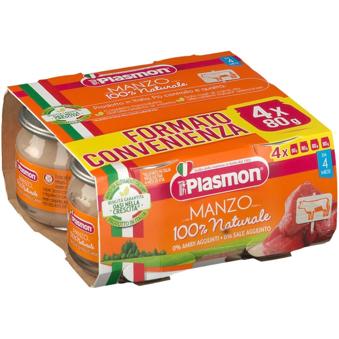 Plasmon - omo manzo - 4x80g - Plasmon