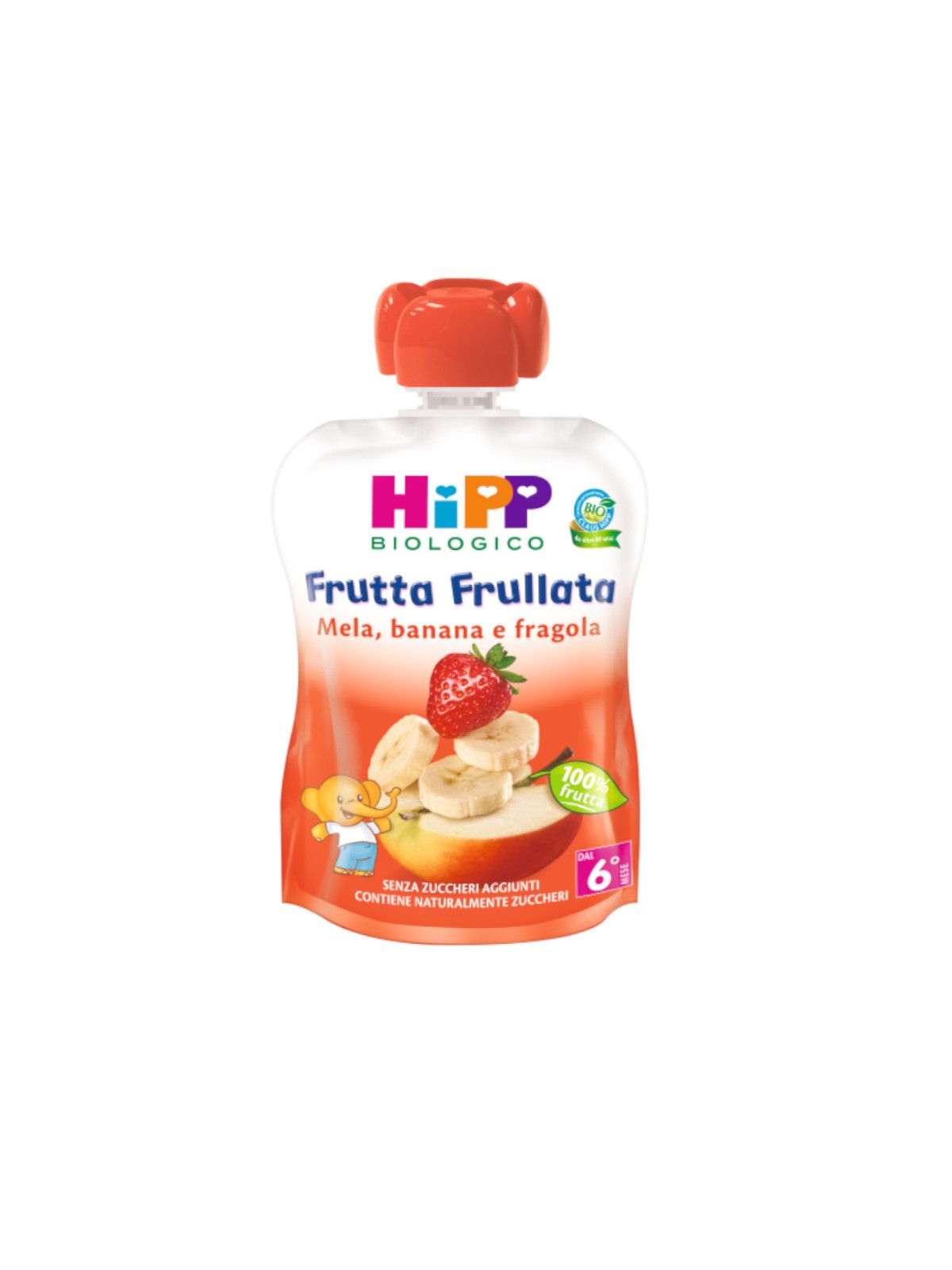 Frutta frullata mela, banana fragola 90g - Hipp