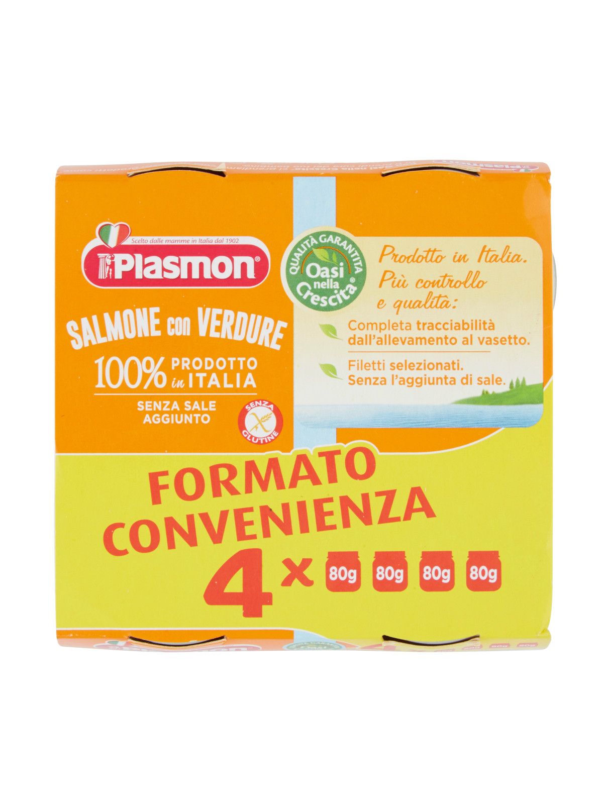 Plasmon - omogeneizzato salmone - 4x80g - Plasmon