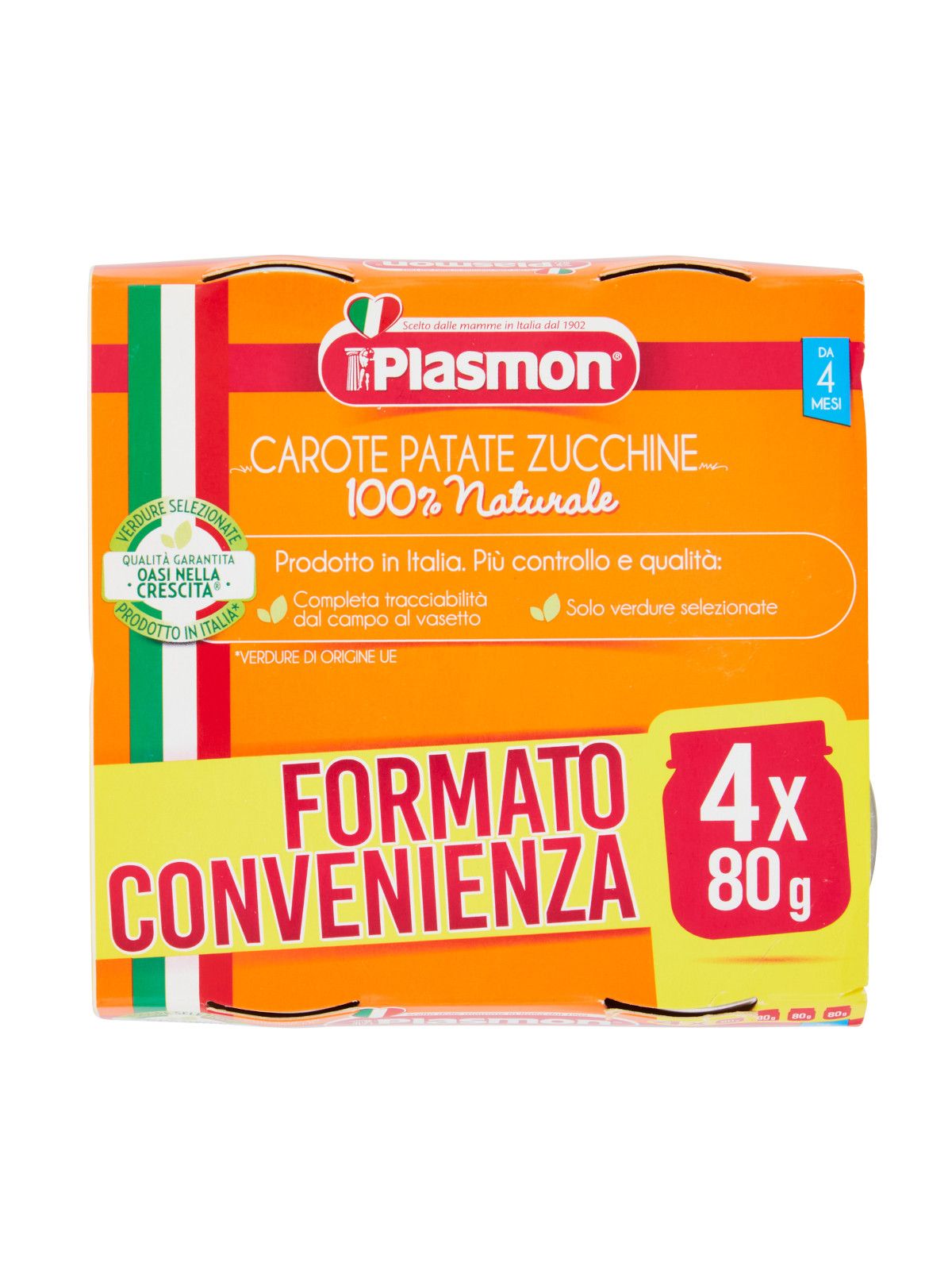 Plasmon - omo carote - patate - zucchine - 4x80g - Plasmon