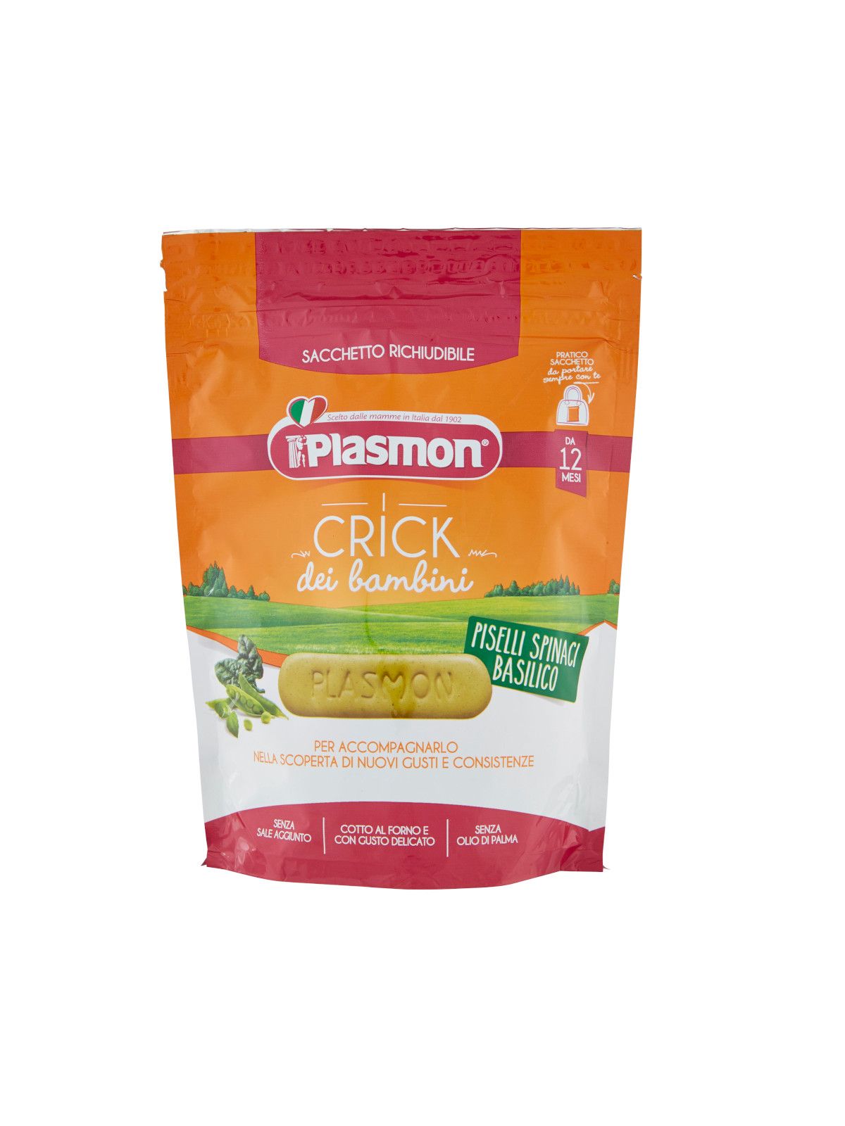 Plasmon - plasmon crick spinaci e pisello - 100g - Plasmon