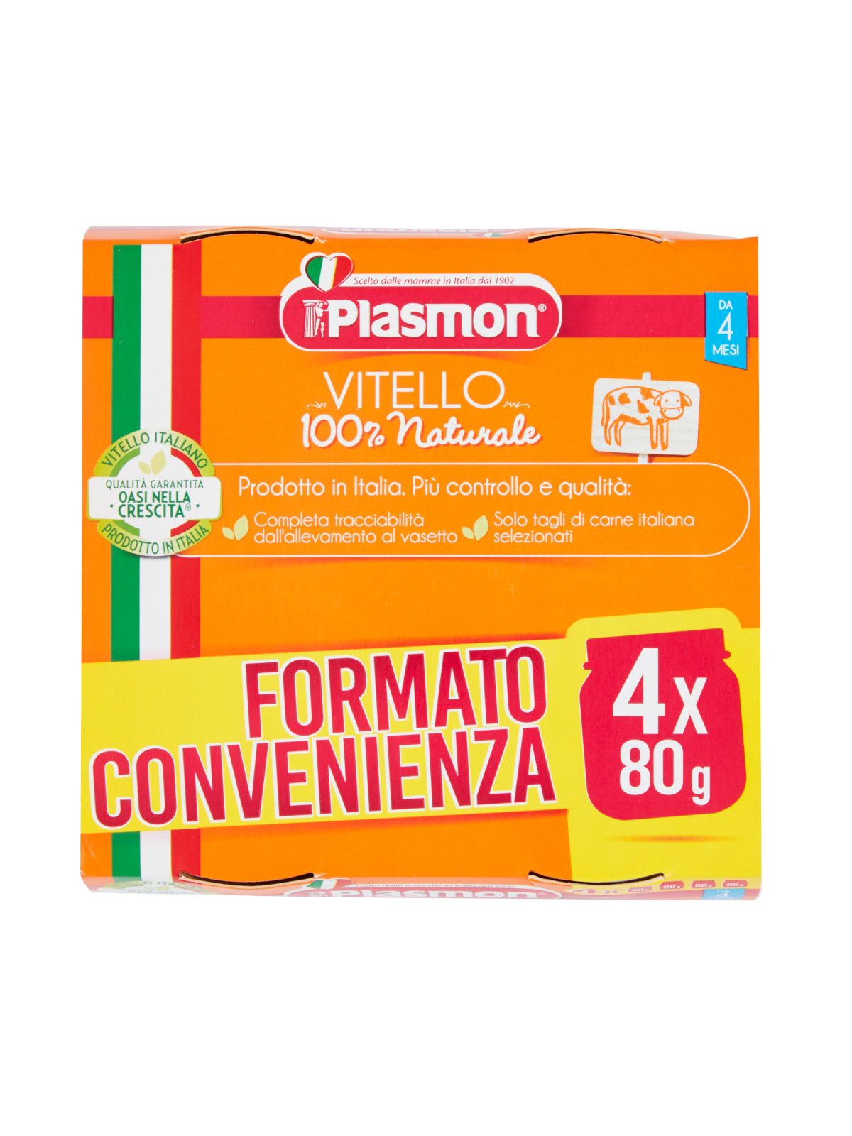 Plasmon - omogeneizzato vitello - 4x80g - Plasmon