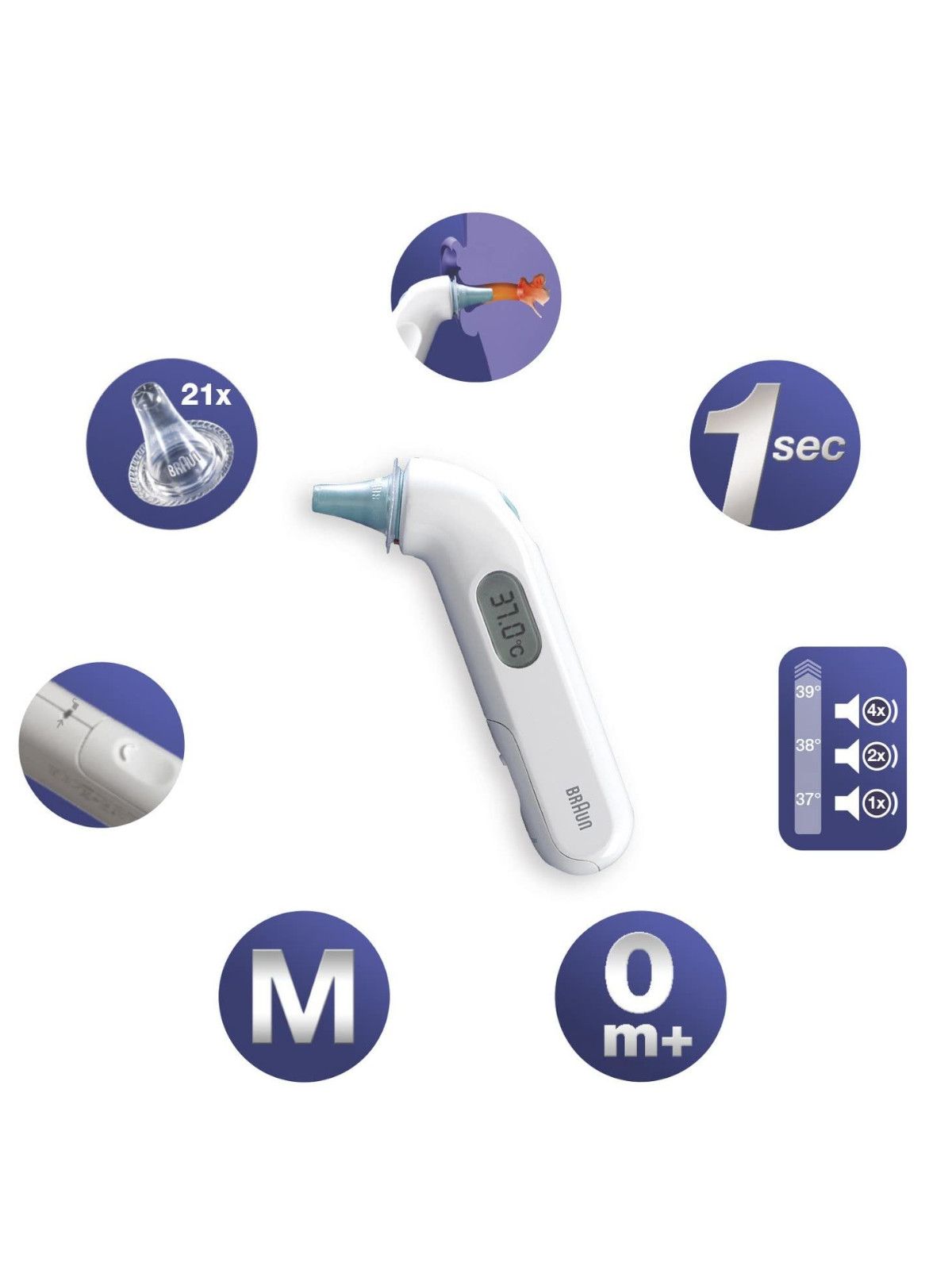Termometro auricolare infrarossi thermoscan 3 - Braun