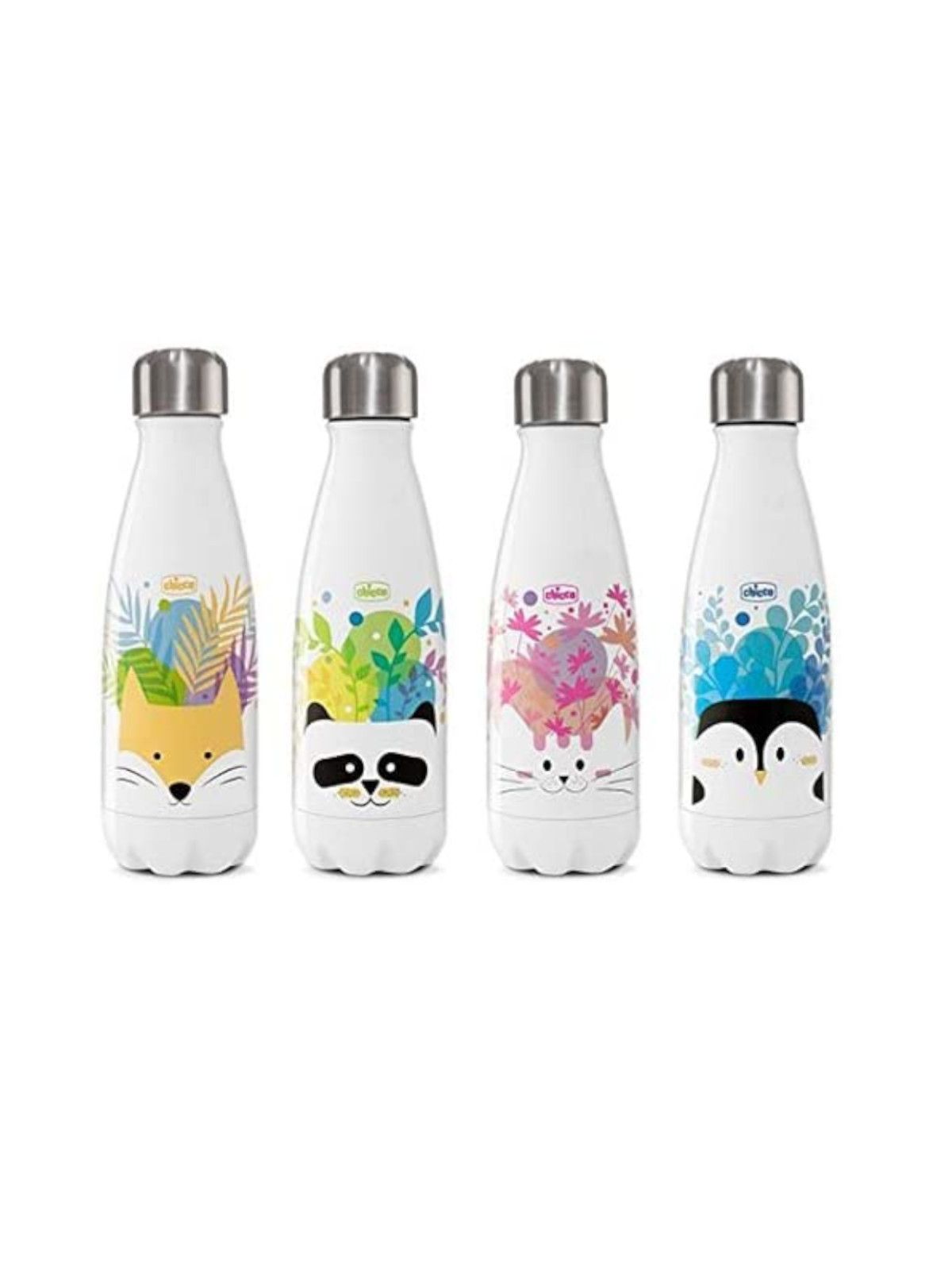 Bottiglia inox drinky 350 ml con decorazioni  <strong>colori assortiti</strong> - Chicco