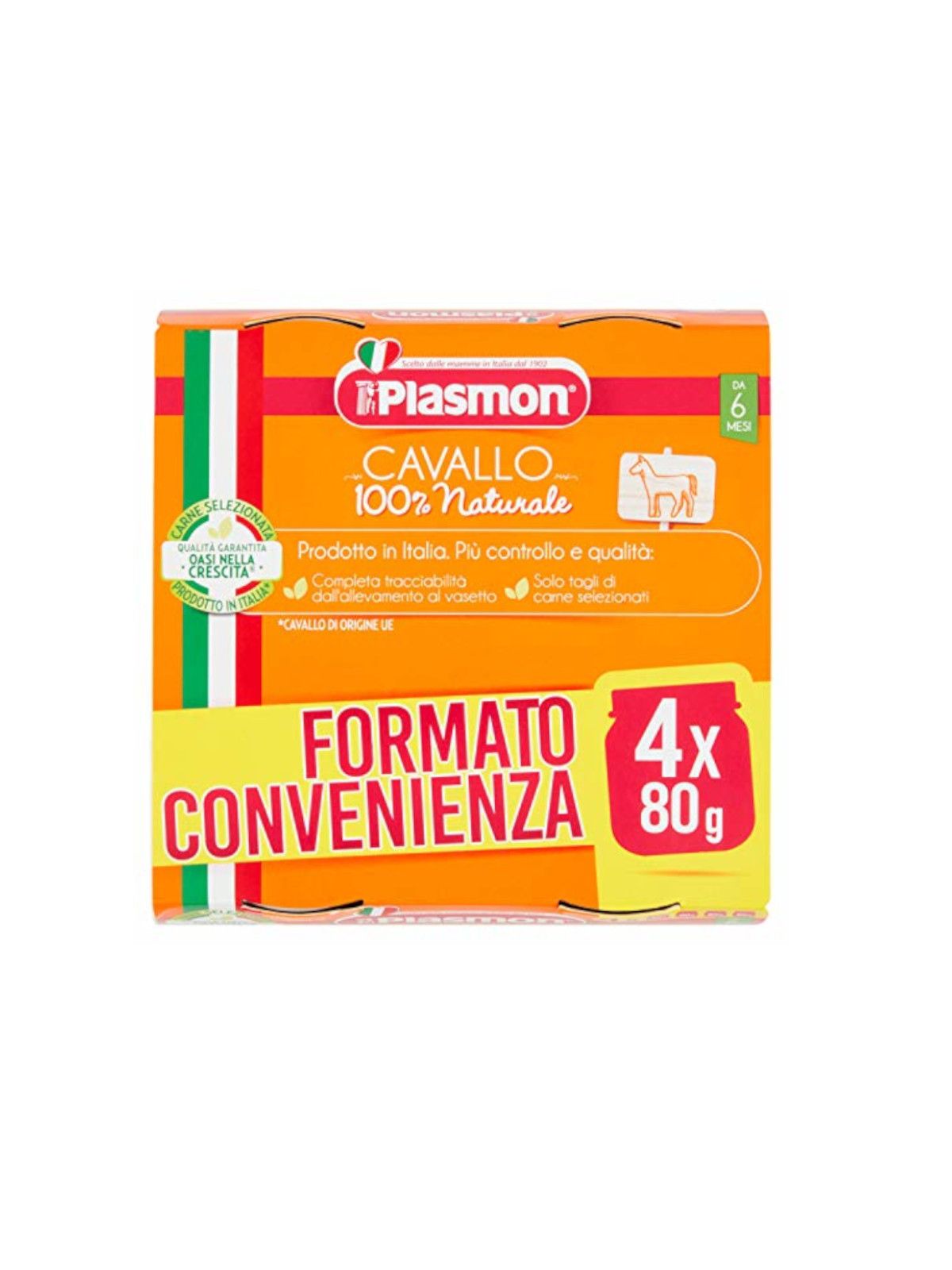 Plasmon - omogeneizzato cavallo - 4x80g - Plasmon
