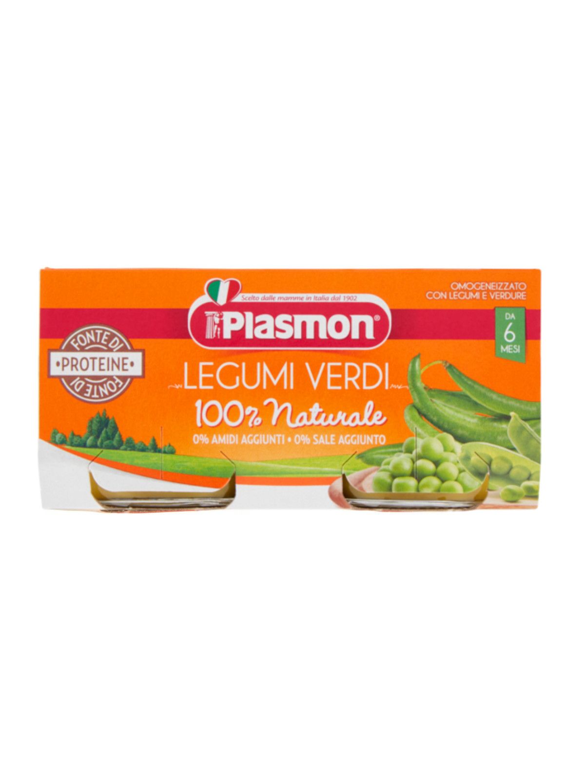 Plasmon - omogeneizzato  legumi verdi - 2x80g - Plasmon
